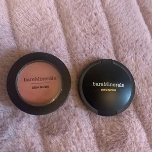 Bare Minerals mini blush in Call my Blush and mini bronzer in Warmth.